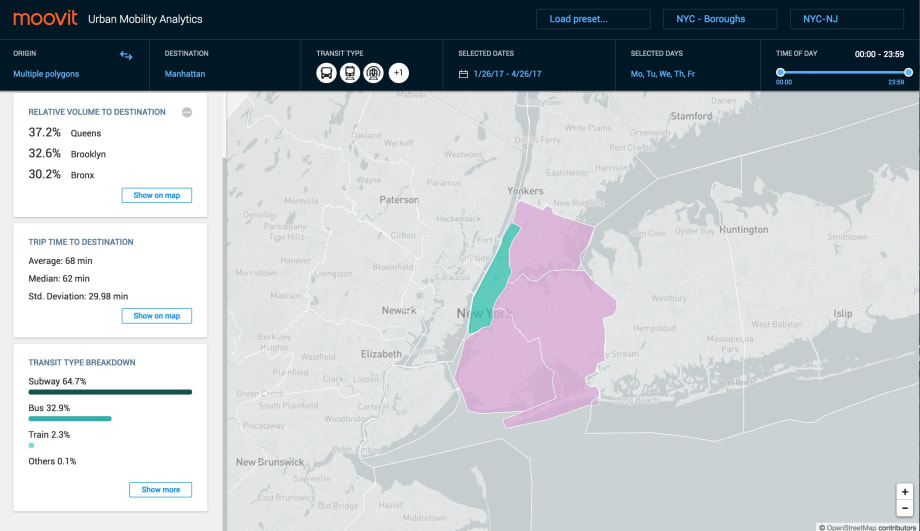 Moovit launches urban mobility data, analytics tools to help cities 