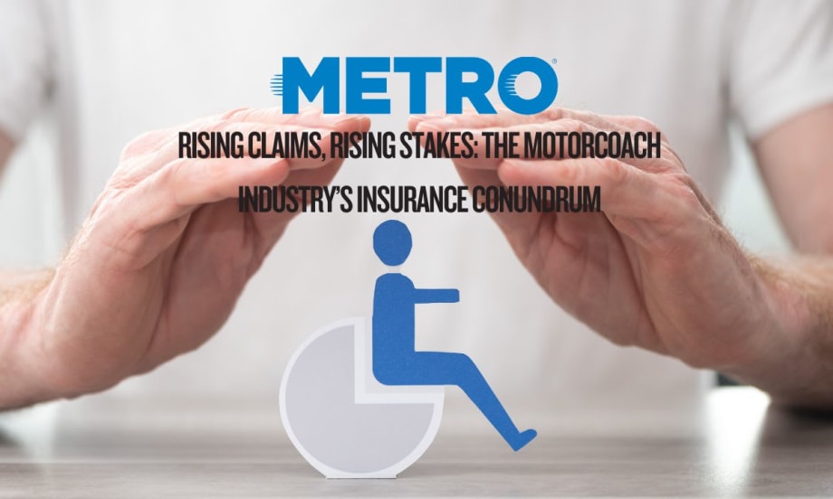 Graphic demonstrating motorcoach insurance costs.