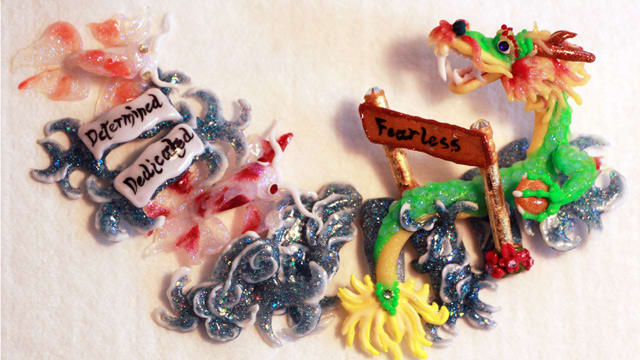 3-D Koi and Dragon Nails (NTNA S.3 Pre-Challenge #2)