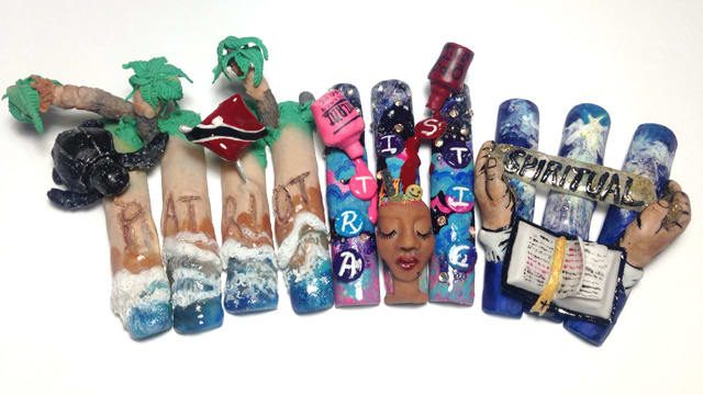 3-D Island Spiritual Nails (NTNA S.3 Pre-Challenge #2)