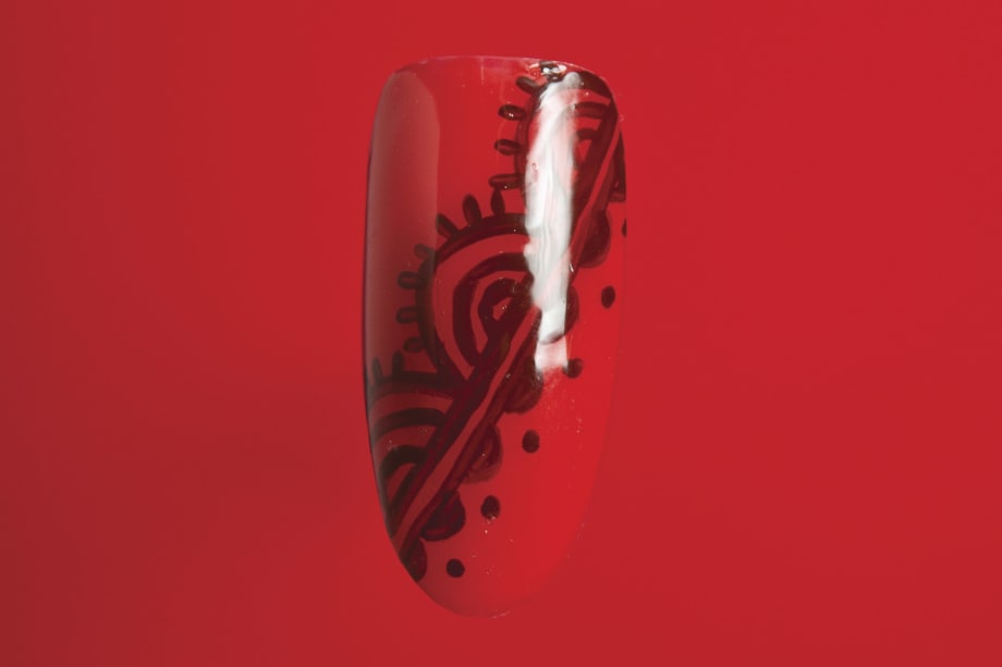 Holiday Red-dy Nail Art