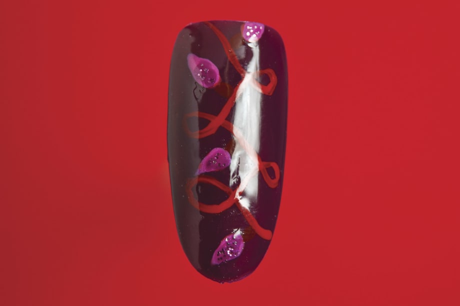 Holiday Red-dy Nail Art