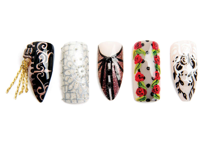 Nails to Glam Up Your Little Black Dress