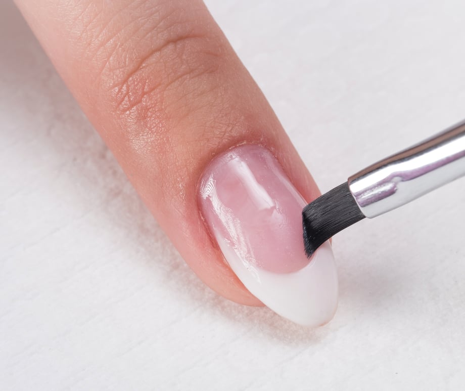 French Tip Application with Light Elegance Lexy Line Hard Gel System
