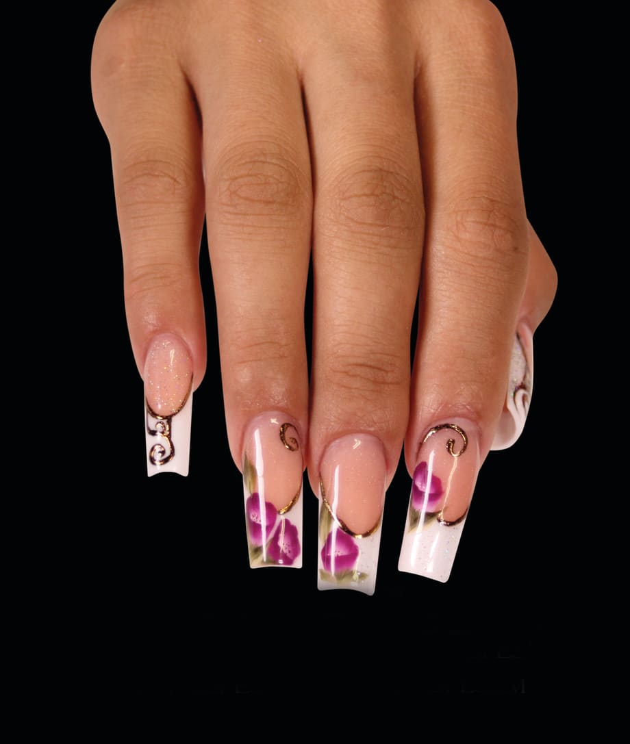 How-To: Acrylic Floral French by Mia Secret
