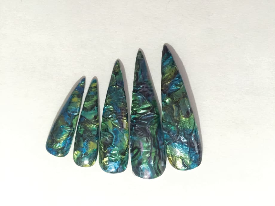 Abalone Shell-Inspired Nail Art