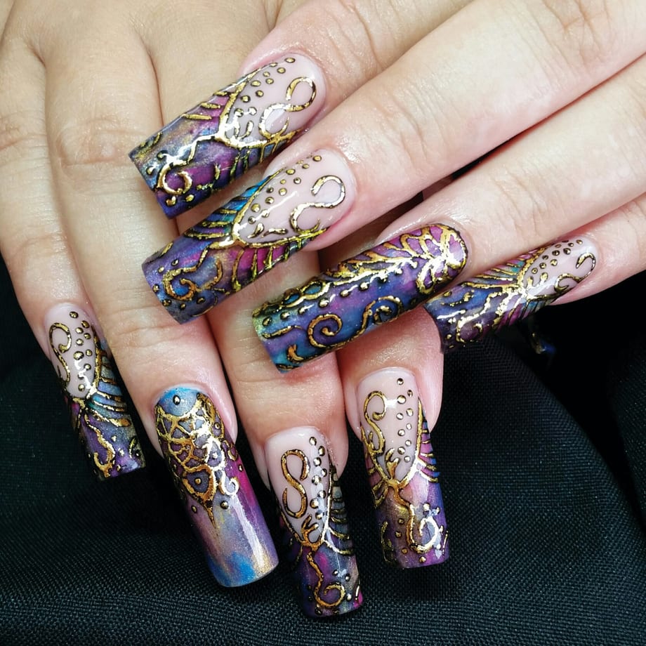 Antique Glass Nail Art Tutorial