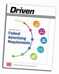 NADA Issues Compliance Guide on Federal Advertising Rules