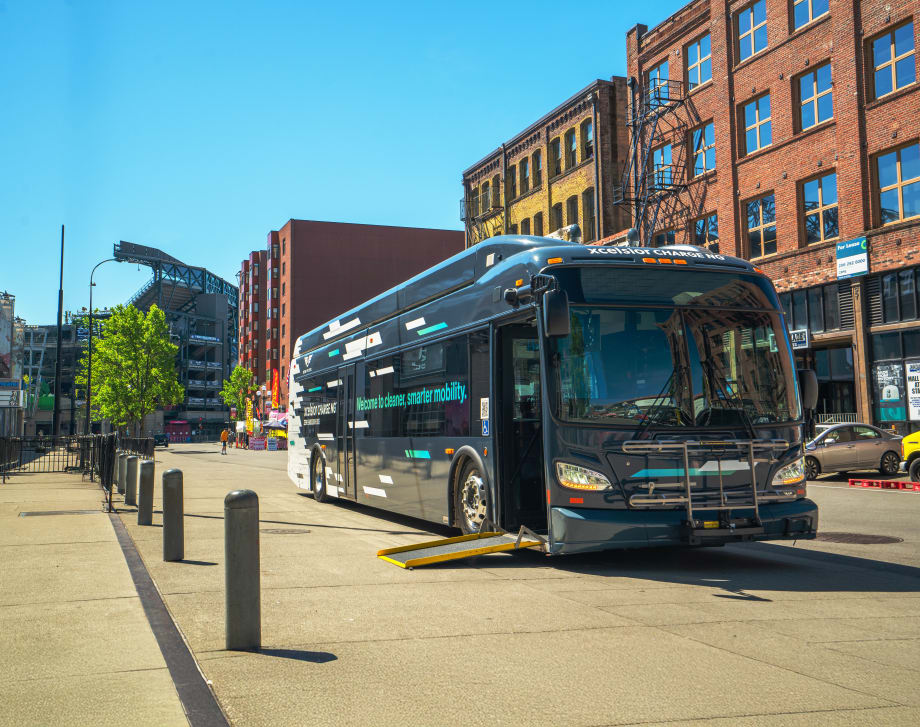 A recent generation New Flyer Electric Bus