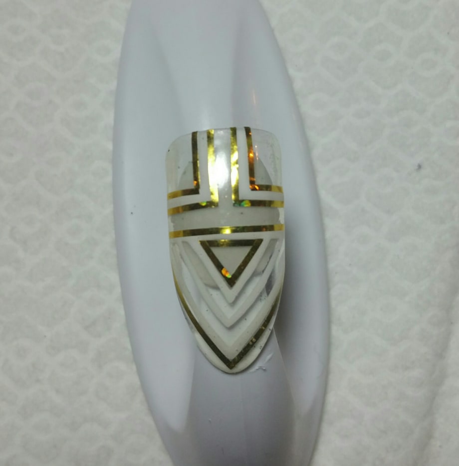 Art Deco Wedding Nail Art