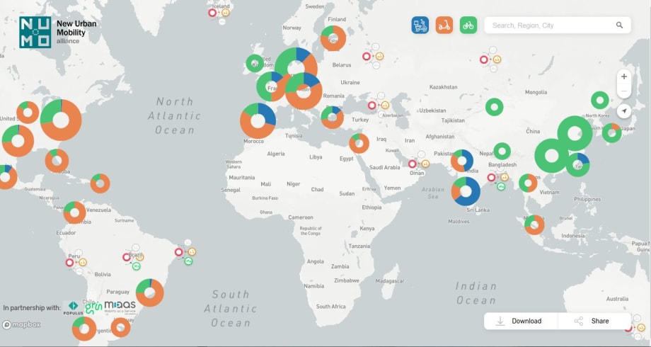New global mobility platform tracks growth of shared micromobility