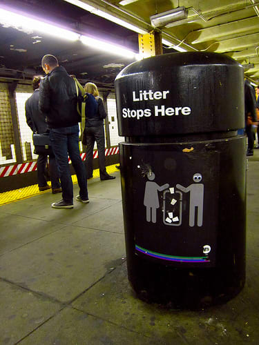 NYC removes more trash cans from subways