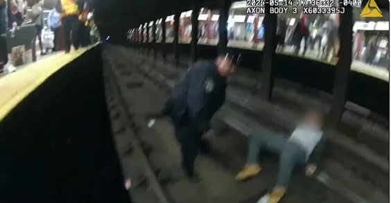 NYPD Officers Rescue Man from Subway Tracks