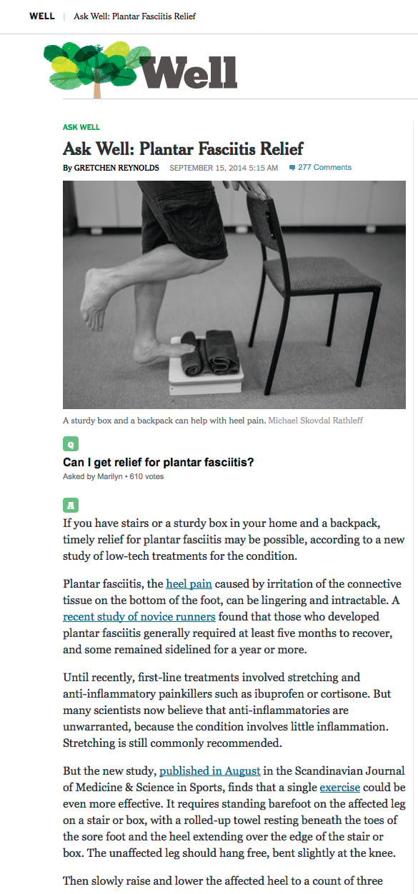 A Quicker Fix for Plantar Fasciitis Pain