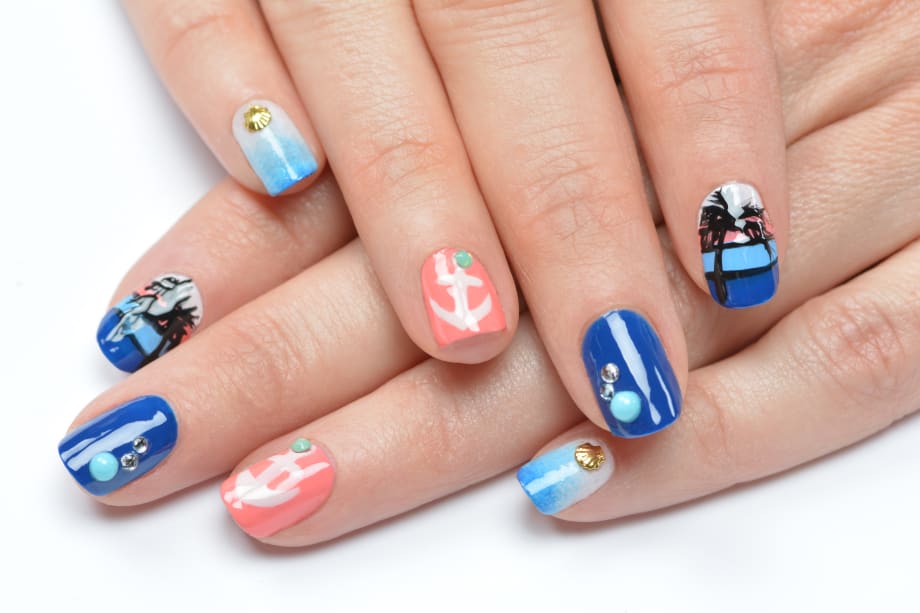 Nautical-Inspired Nail Art With Cuccio Colour Cruise Collection