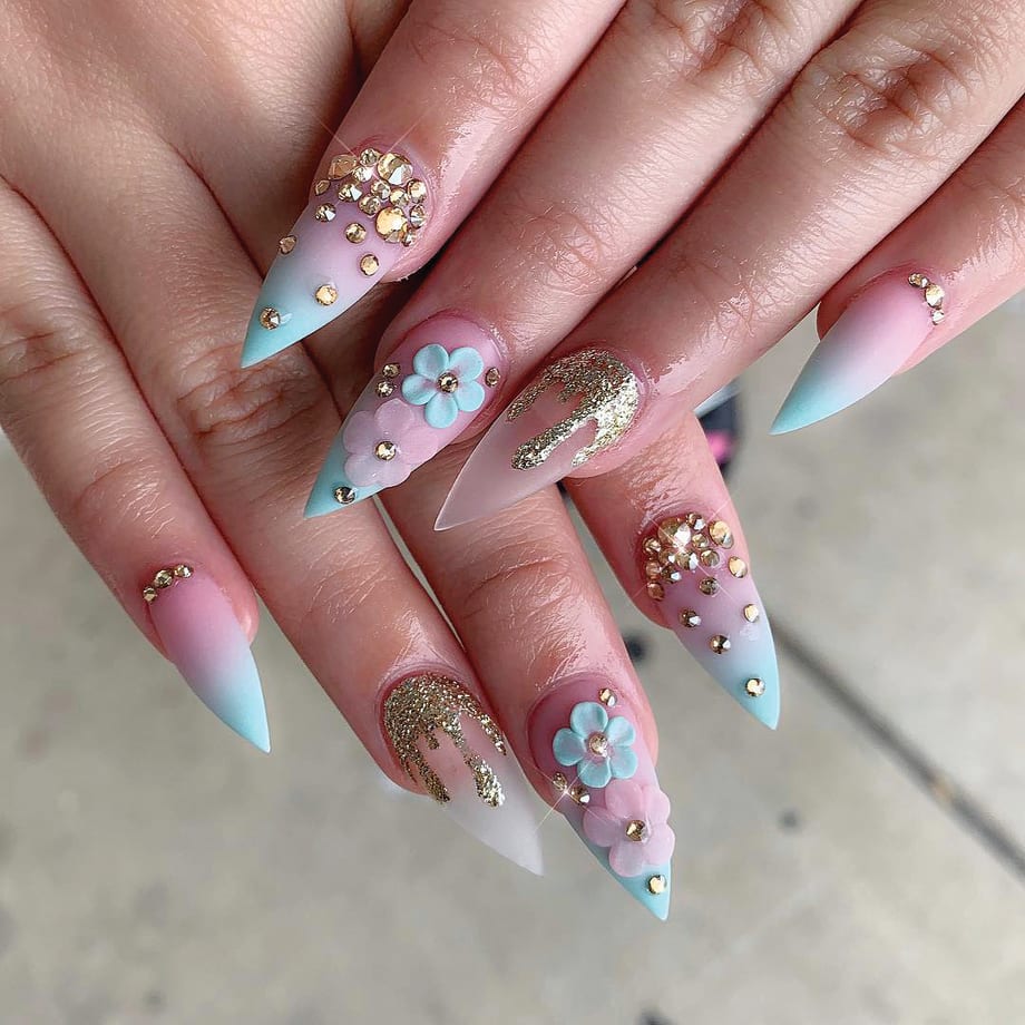 Gender Reveal Nail Art