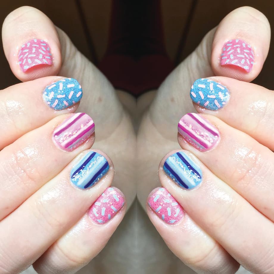 Gender Reveal Nail Art