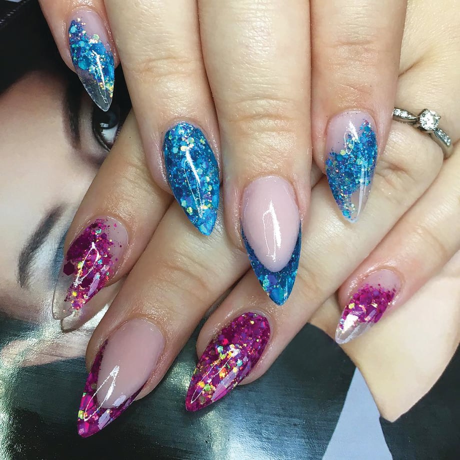 Gender Reveal Nail Art