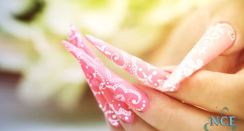 Handpainted Lace on Stiletto Nail Art Tutorial