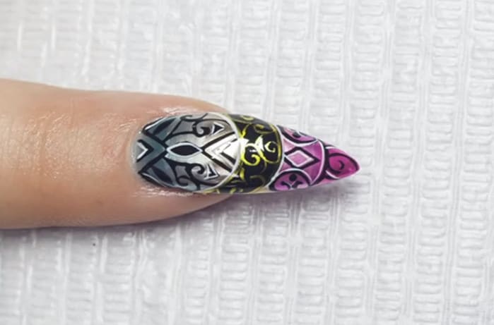 Metallic Platinum Nail Art Tutorial