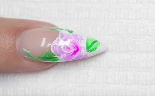 One Stroke Floral Nail Art