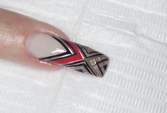The Roaring 20s Geometric Nail Art Tutorial