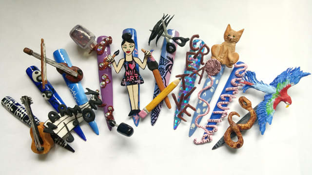 3-D Snake Parrot Cat Nails (NTNA S.3 Pre-Challenge #2)