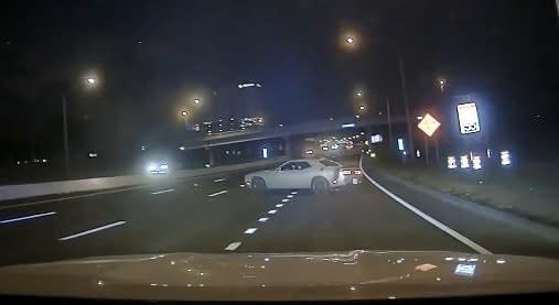 Driver Doing Donuts Crashes Head-On into Pursuing Nashville Officer