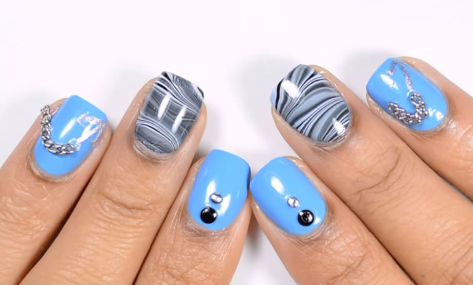 Nautical Water Marbling Technique