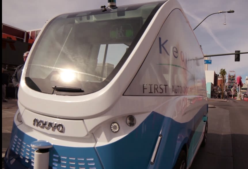 Navya, Keolis launch driverless public transit vehicle pilot in Las Vegas