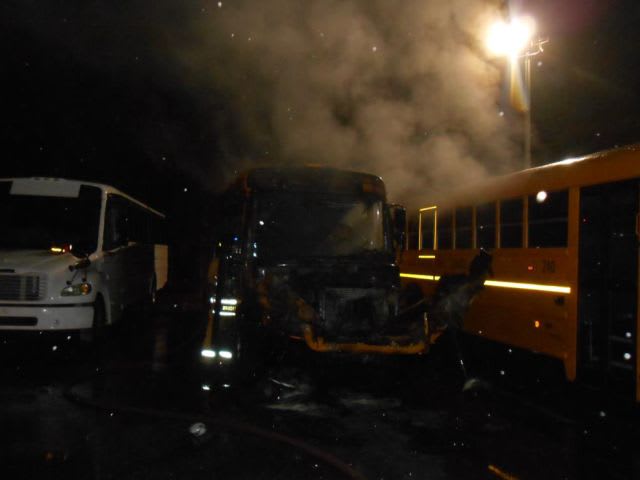 2 school buses burn in suspected arson