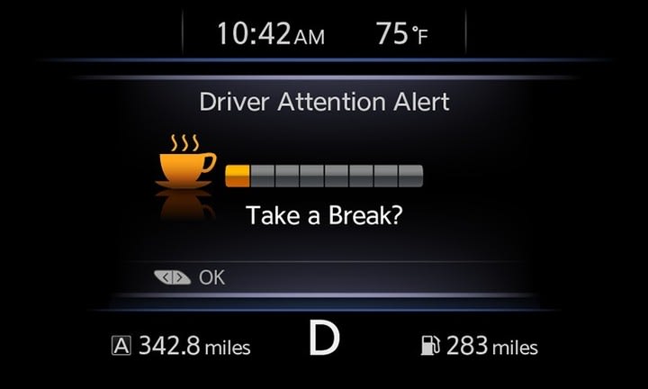 2016 Nissan Maxima Adds Driver Attention Alert