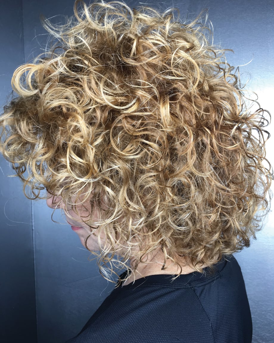 Blonde Color for Curly Hair with Depth and Dimension 