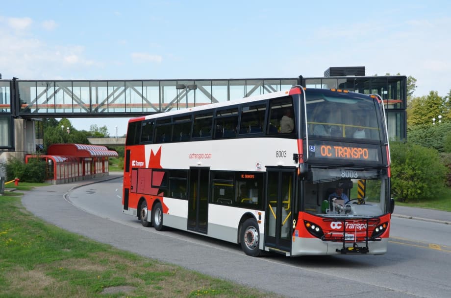 Ottawa public transit bus catches fire with people on board