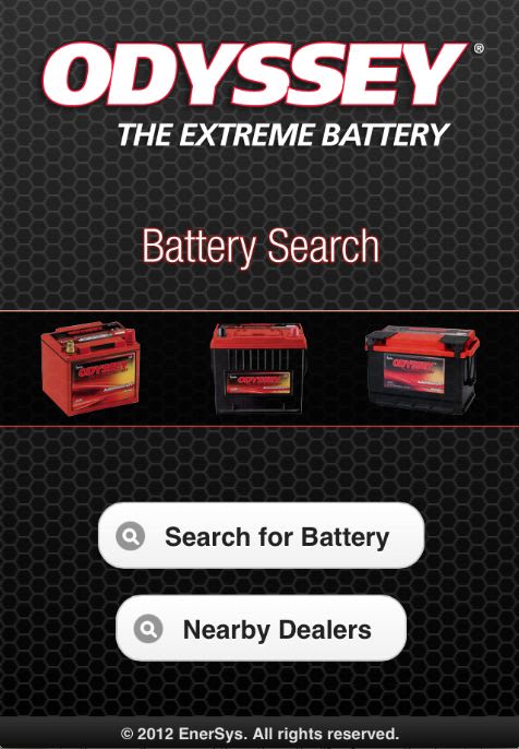 ODYSSEY Battery Search App