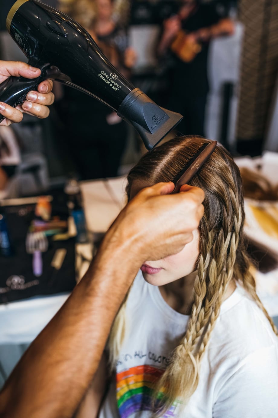 NYFW: Ethereal Waves with Detailed Braid Using Olivia Garden at Rachel Zoe SS '19 Show