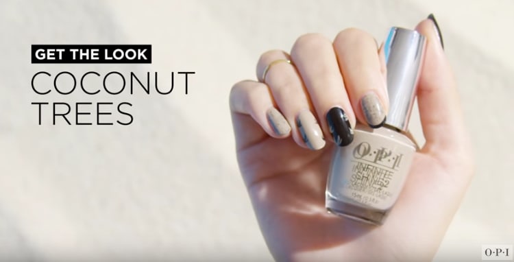 Coconut Trees OPI Tutorial with Infinite Shine Fiji Collection