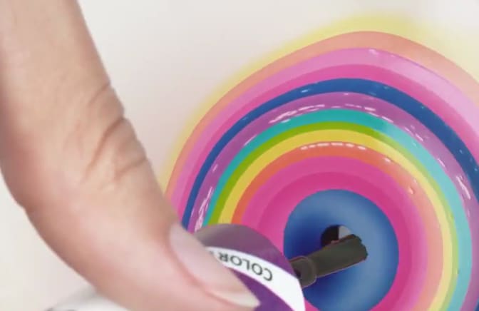 Rainbow Watermarble using OPI ColorPaints