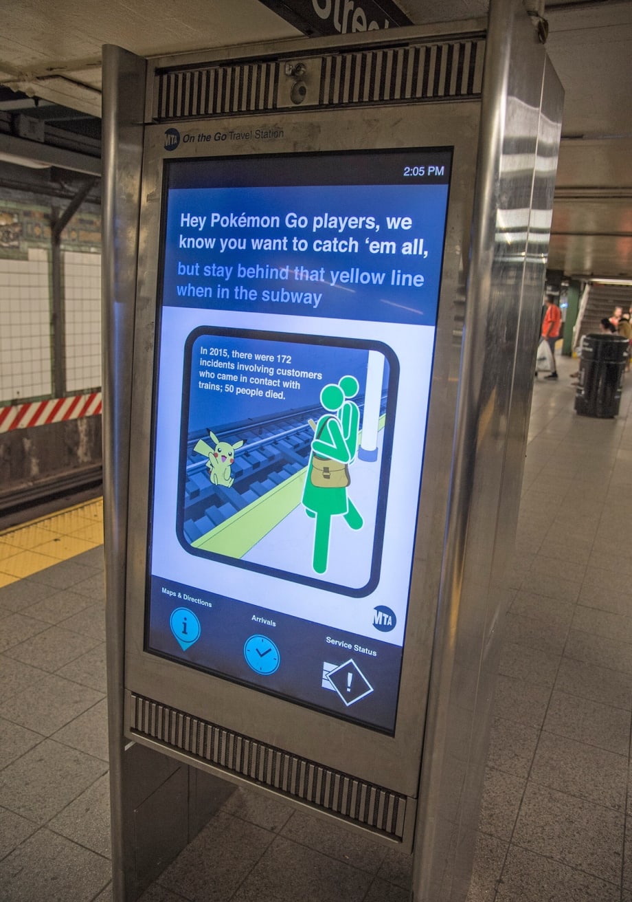 NYC Transit program urges safety when playing Pokémon Go