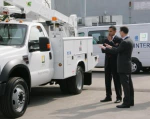 President Obama Previews First Plug-In Hybrid Electric Utility Truck System