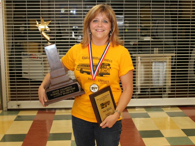 Ohio school bus driver wins state contest by 1 point