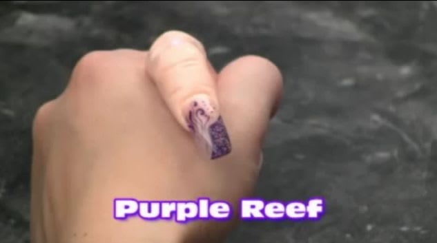Purple Reef Gel Nail Art by GelArtNails.com