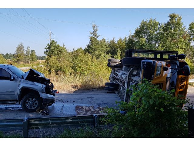 School Bus Driver Charged for Crash in Ontario