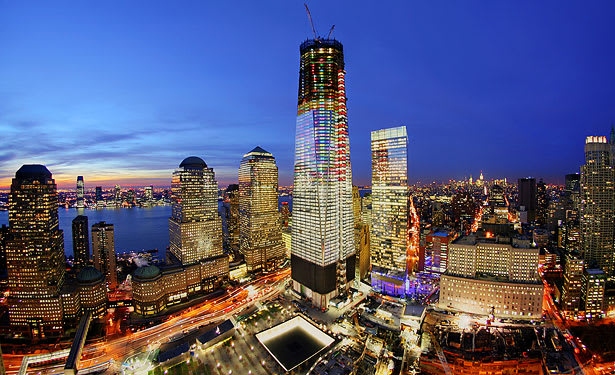 Port Authority lights up World Trade Center tower for holidays