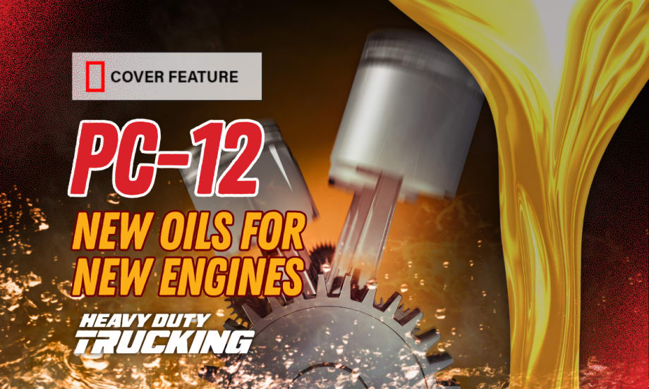 Cover feature graphic showing concept engine oil art