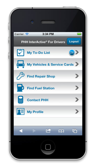 Drivers Can Now Access Key Vehicle Information Using PHH InterActive for Drivers Mobile