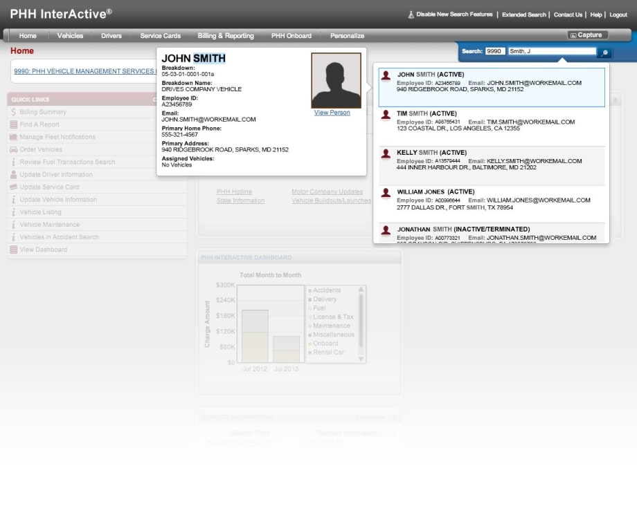 PHH Arval Enhances Search Function in PHH InterActive Portal
