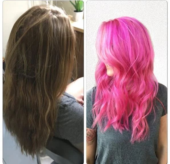 Brunette to Bright Pink with Elumen Formula