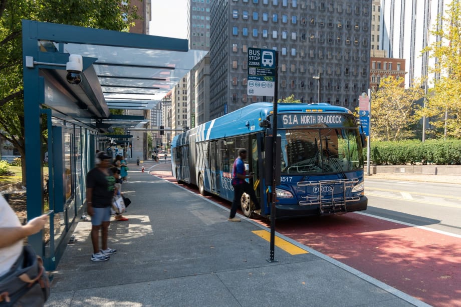 A PRT bus serving a PRTX BRT station