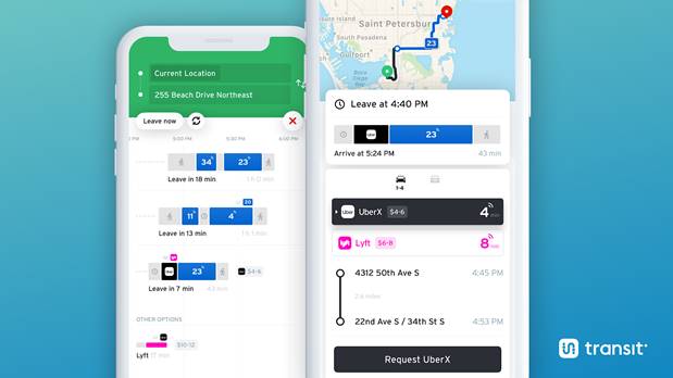 Transit adds ride-hailing options to PSTA app